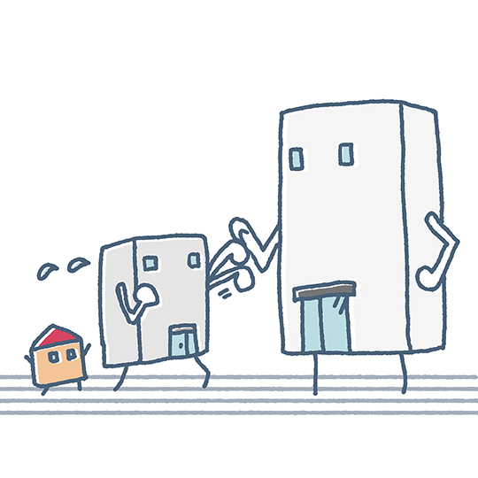 大会社に挑む中小企業