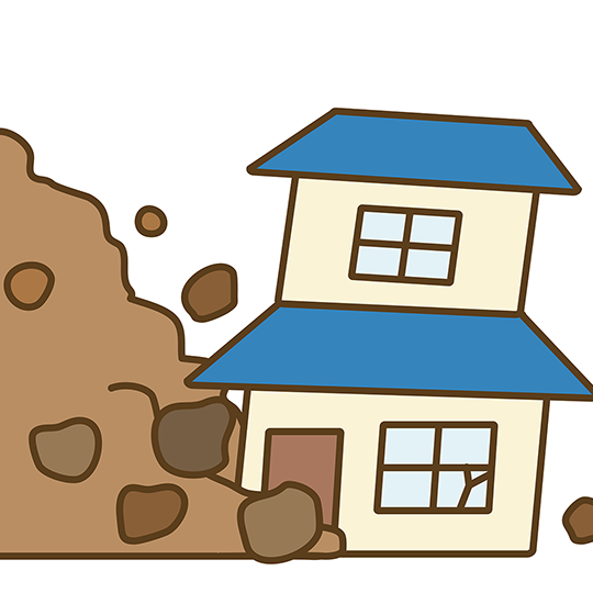 土砂崩れで家が崩壊する