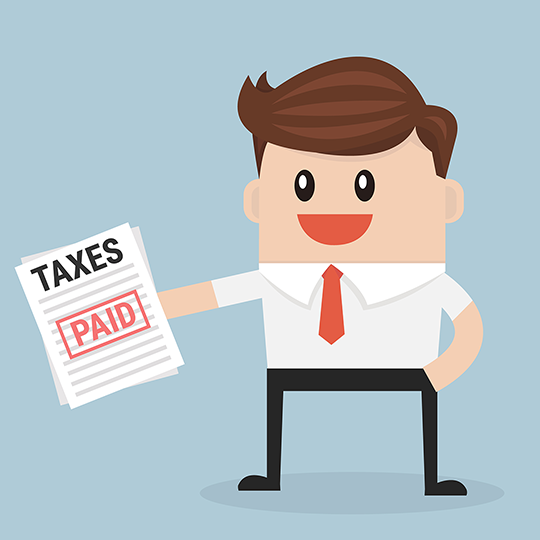 税金を納めた男性